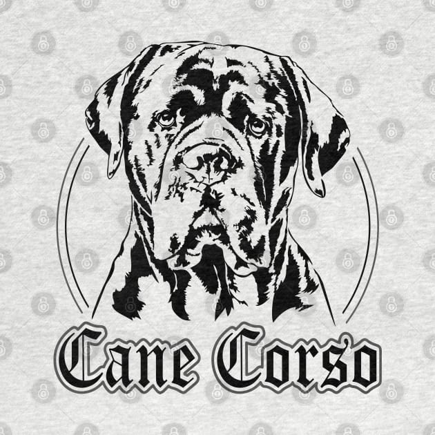 Cane Corso Italiano Dog Portrait by wilsigns